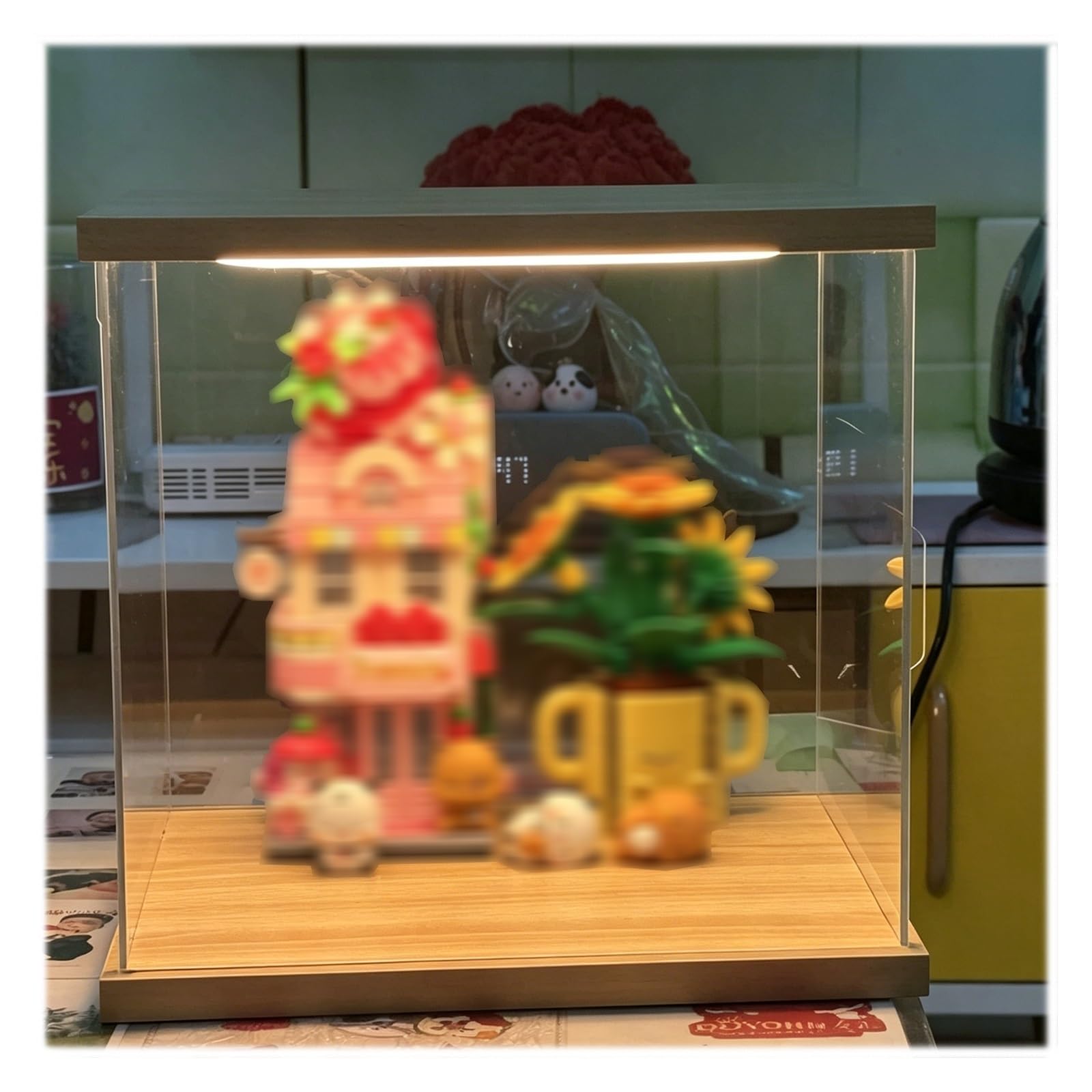 Acrylic Display Case to Protect Against Dust, Transparent Action Figures/ Toys Showcase Display Box Customizable, Openable Clear Acrylic Presentation Bin(60X60X60CM/24X24X24INCH)