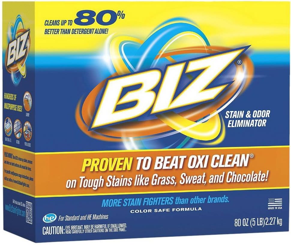 Biz Stain Odor Eliminator Detergent, Original Scent, 80 oz