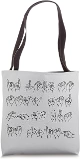Funny Deaf ASL Sign Finger Spelling Love To Stay But Lying Tote Bag