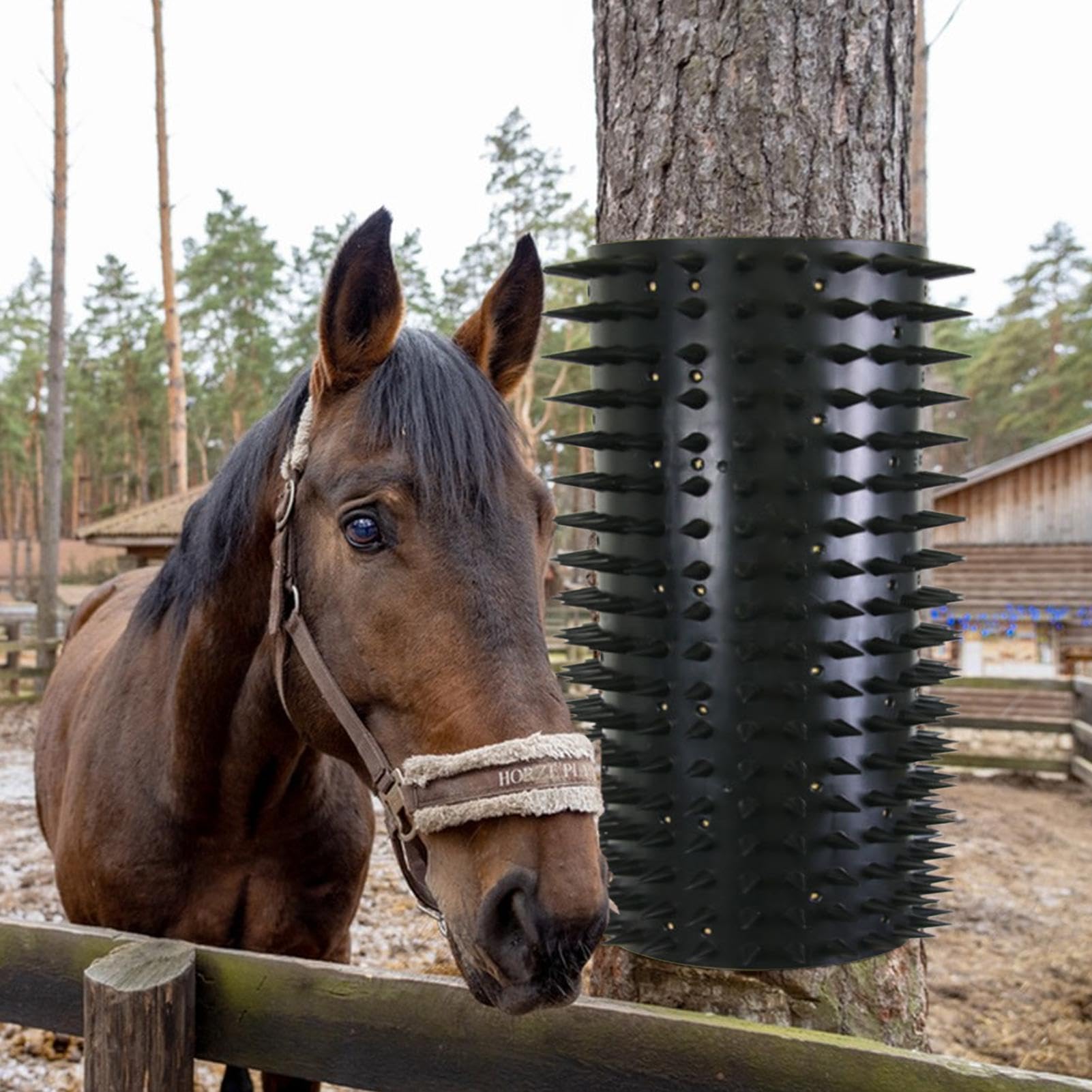 Krabpaal voor paarden, 2 stuks, krabborstel, paard, rugkrabplank, anti-jeukpad voor paarden en runderen, massageborstels, dierkrabhulp voor paarden, geiten, koeien, schapen, varkens, runderen