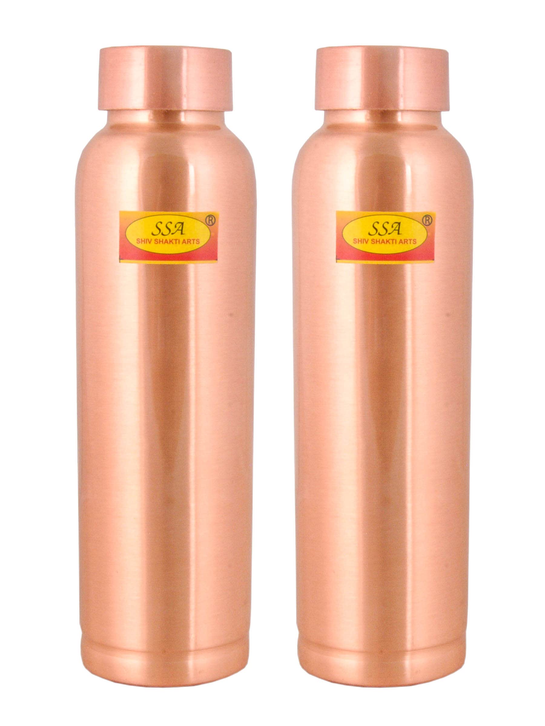 SHIV SHAKTI ARTS Pure Copper Bottle Doc Shine Oreo Joint less Sleek Leak proof | 1 L | Office Bottle | Gym Bottle | Yoga Bottle | Home | Kitchen | Trekking Bottle |for Ayurveda Benefits (4 pcs)