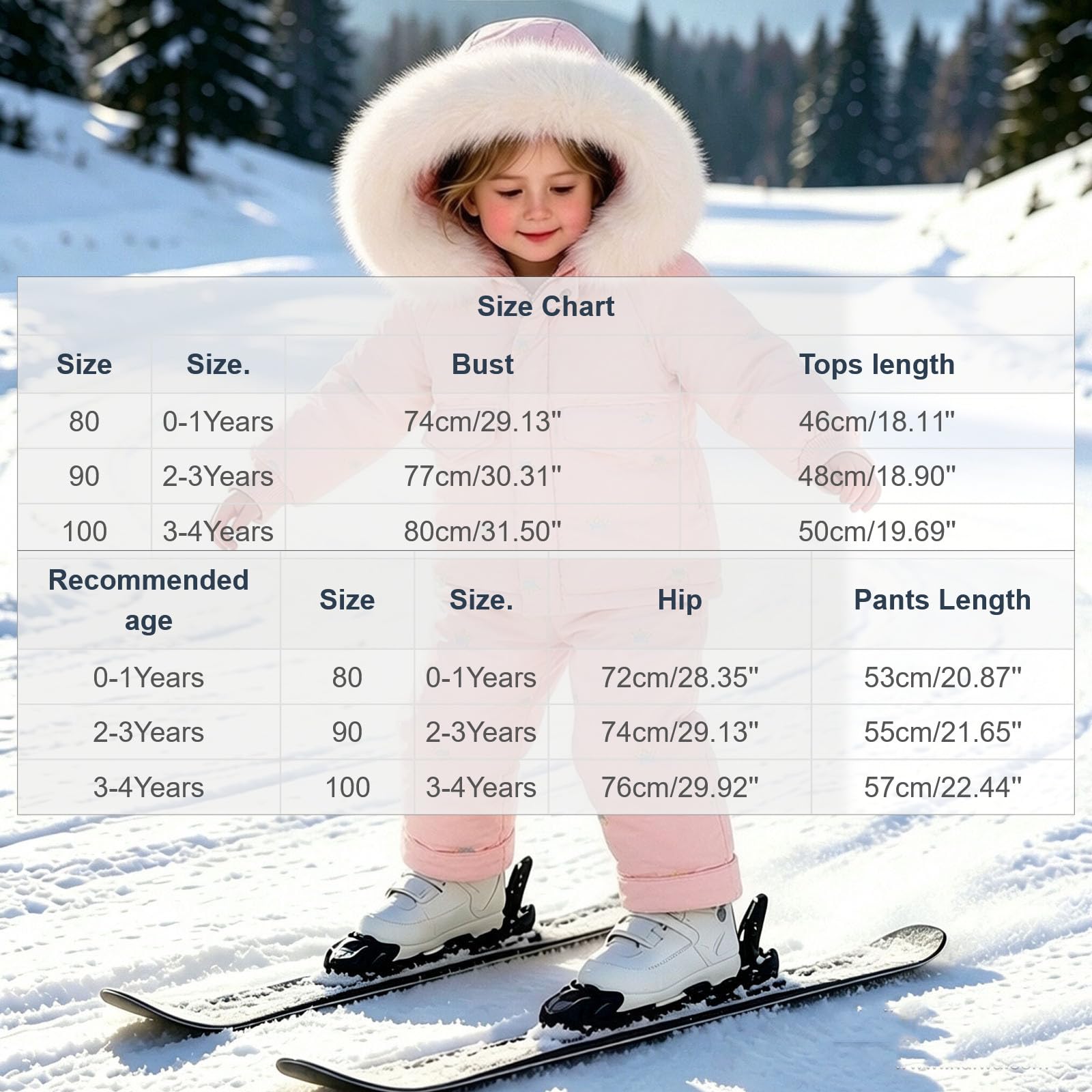 Mädchen Schneeanzug Gefüttert Zweiteiler Schneeanzüge Outdoor Winteranzug