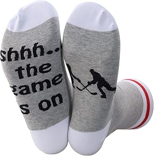 1 Pair Ice Hockey Socks Shhh The Game Is On Socks Ice Hockey Player Socks Ice Hockey Lover Gifts