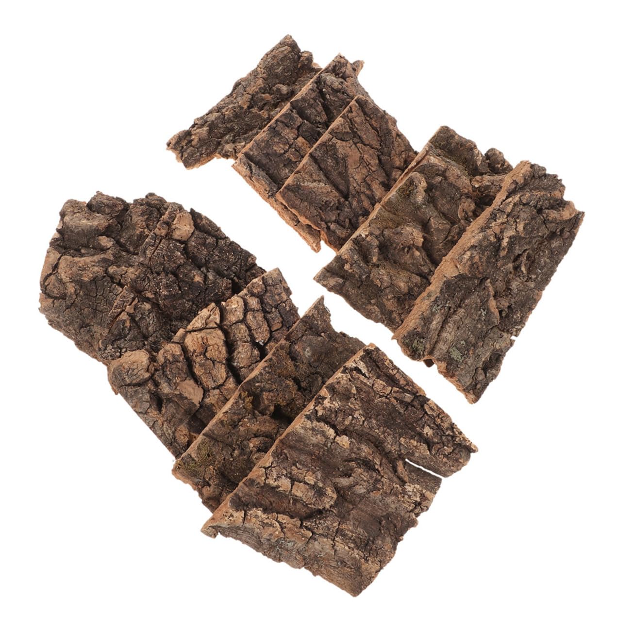 Toddmomy 20pcs Reptile Bark Decor Natural Bark Material for Terrarium Background for Creating Lifelike Habitat and Climbing Surface for Reptiles