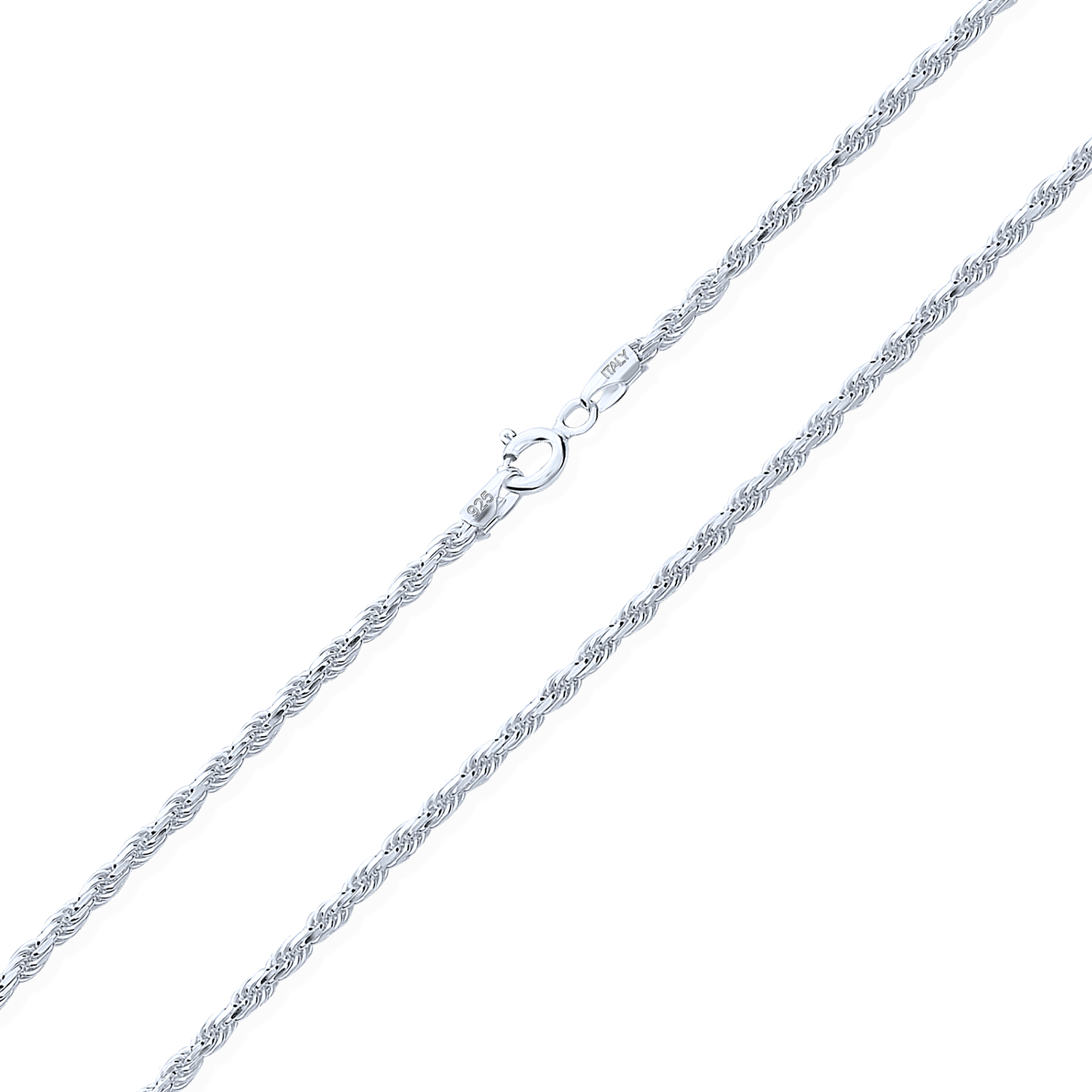 Amazon.com: Bling Jewelry Basic Rope Link Chain 2 MM 50 Gauge