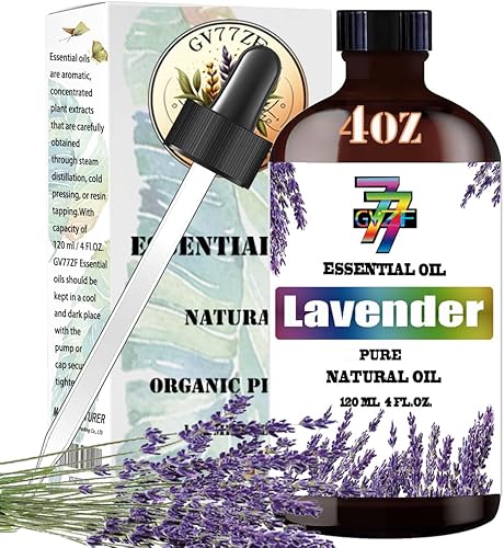 Aceite esencial de lavanda, 4 onzas líquidas, aceite de lavanda para difusor, humidificador, limpieza, masaje, yoga, vela de bricolaje disponible en Yaxa Venezuela