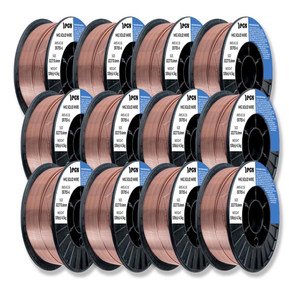 PGN ER70S-6 .023" (12 Pack) Solid MIG Welding Wire - 10lb Spool