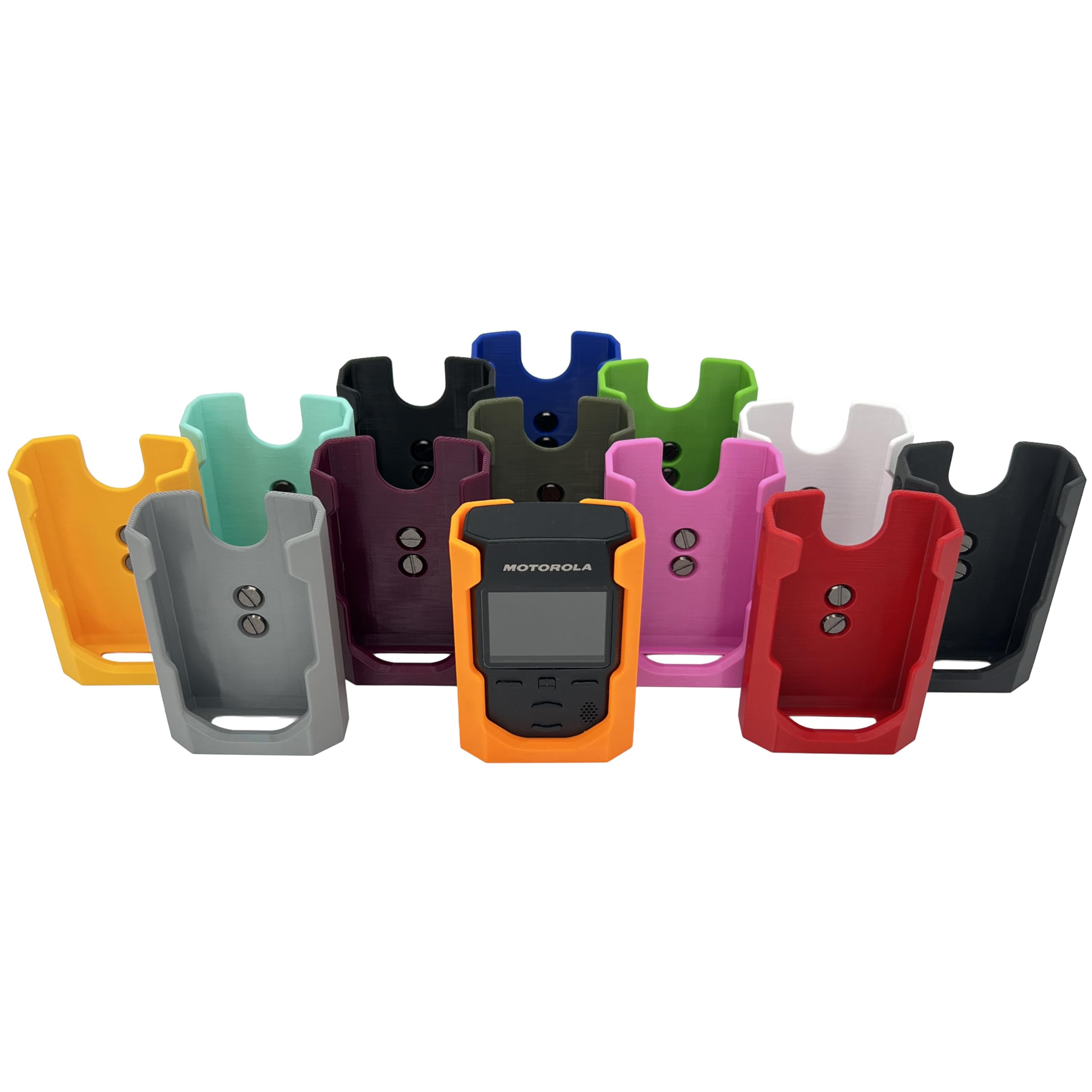 Funkmelderhalter/Holster passend für Motorola TPG2200 inkl. Displayschutzfolie – Made in Germany, speziell für Feuerwehr, Rettungsdienst, Polizei & alle Einsatzkräfte (Blau)