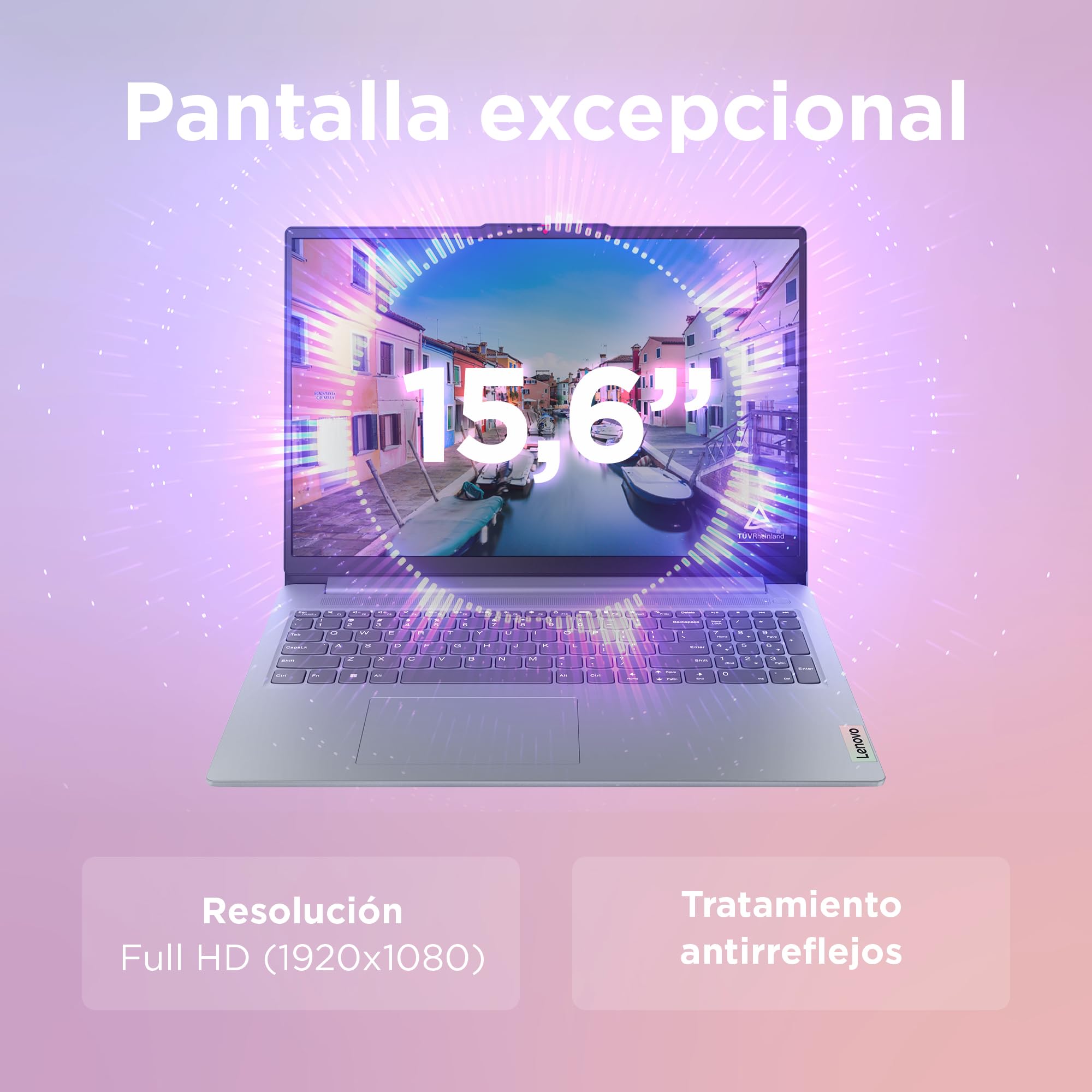 Lenovo IdeaPad Slim 3 Gen 8 – Ordenador Portátil 15.6" FHD (AMD Ryzen 5 7520U, 16 GB RAM, 512 GB SSD, Gráficos AMD Radeon 610M, Wi-Fi 6, Win 11 Home, Office Trial) Teclado QWERTY Español – Gris Ártico