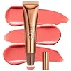 Mysense Liquid Blush Beauty Wand,Gel Cream Blush Stick with Sponge Tip,Blendable Smooth Face Shaping Pen Matte Finish,Lightweight Long Lasting Face Makeup for Cheek Lip,#02 -Peach Pink