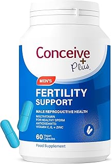 Conceive Plus Mens Fertility Support - Fertility Supplements for Men - Optimal Sperm Count - Maca, Zinc, Folate Folic Acid...