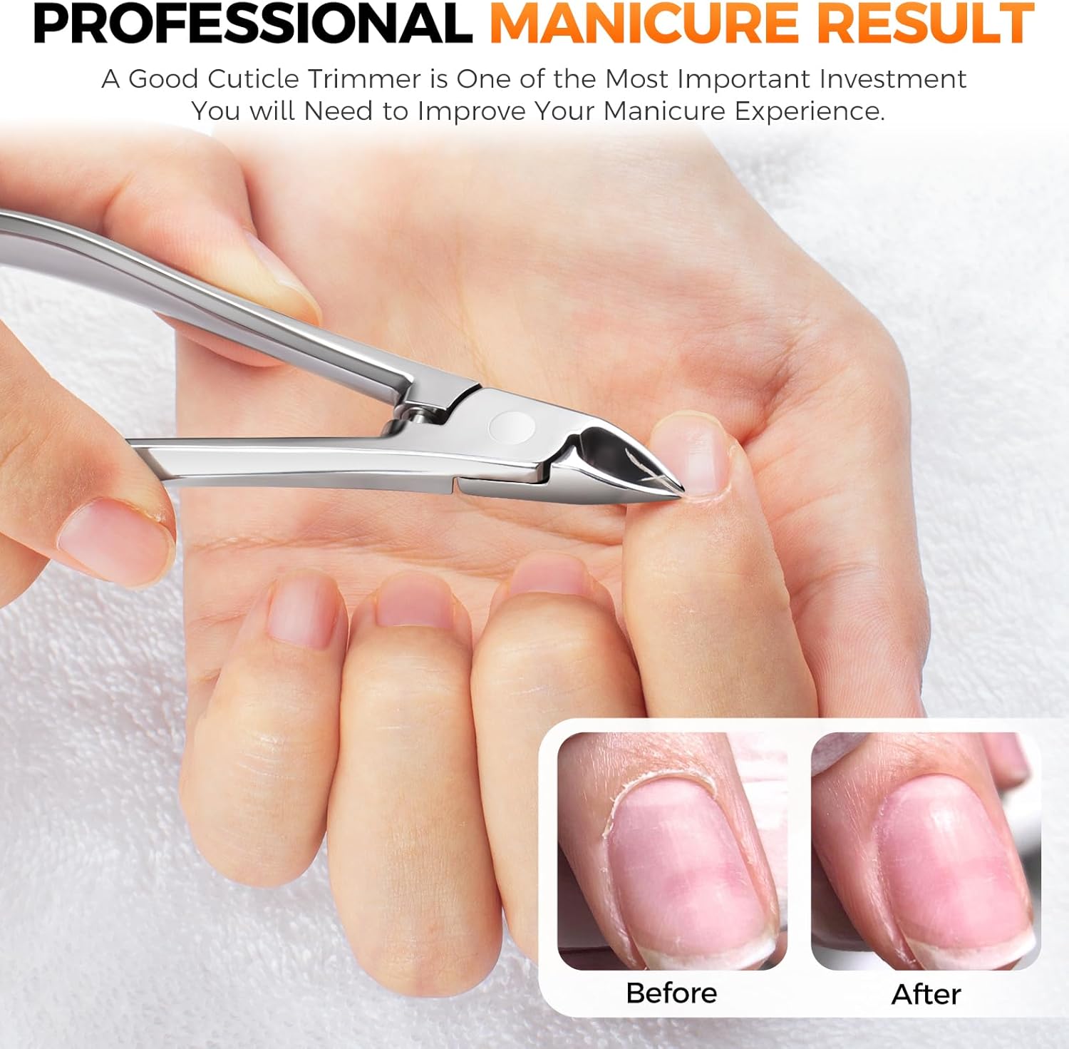 Nail Cuticle Trimmer, Professional Precision Cuticle Cutter Ultra Sharp Stainless Steel Cuticles Nippers Clippers 1/2 Jaw, Cuticles Scissors Remover Tool for Women Salon Pedicure Manicure Nail Art - Image 2