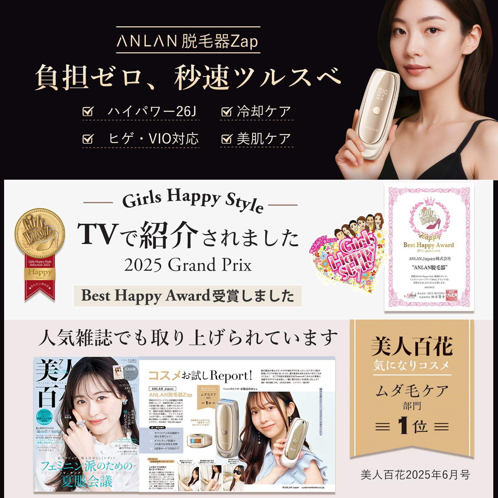 Amazon.co.jp: ANLAN: 脱毛器Zap