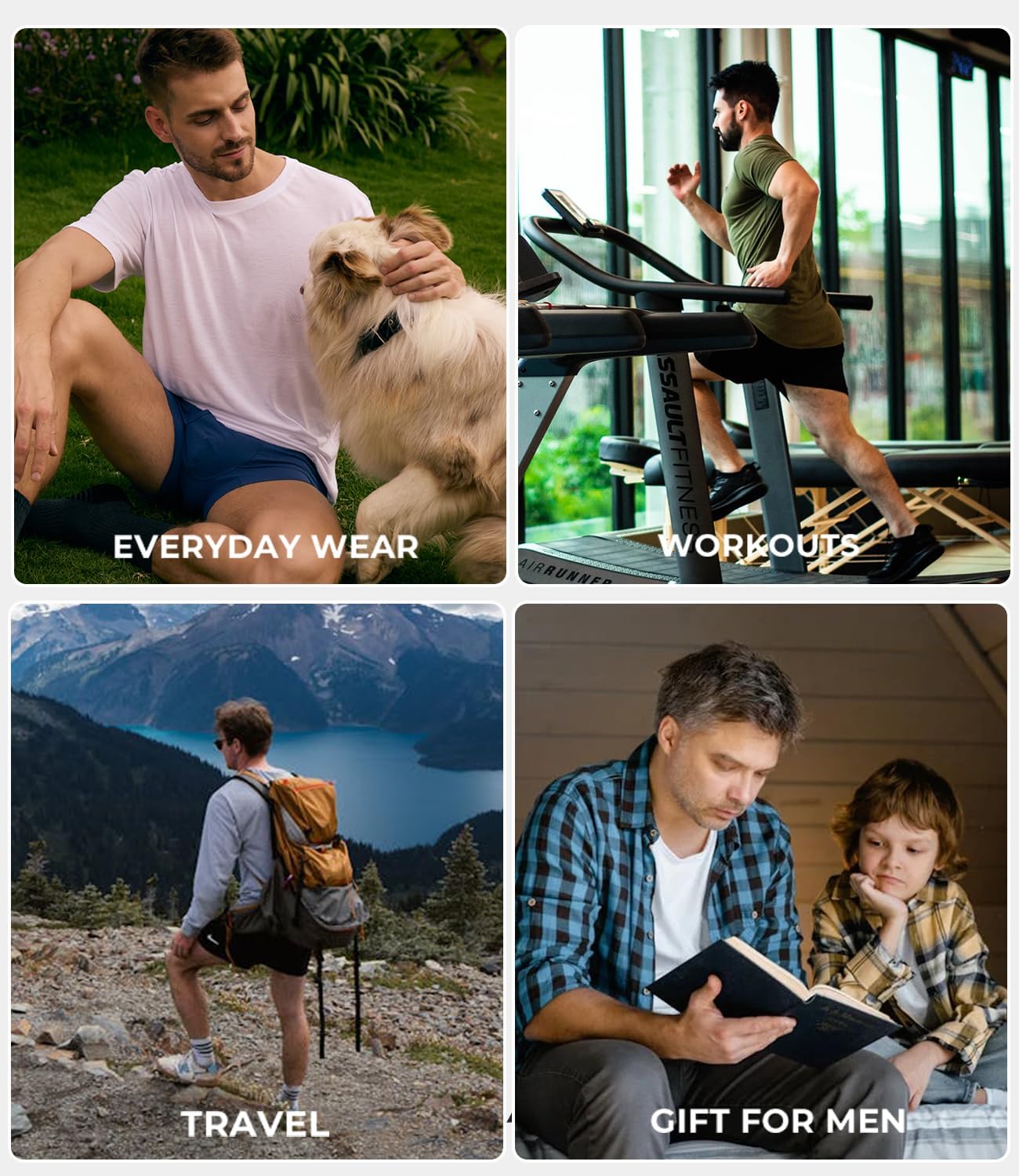 BAMBOO COOL Men's Trunks Underwear Soft Breathbale with Stretchy Full Coverage Waistband and Open Fly Pouch 4 Pack - Image 6