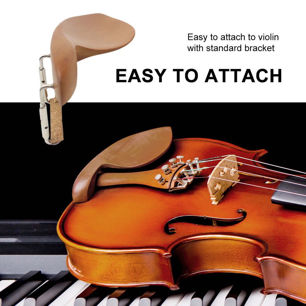 Fosa Mentonnière Violon Support de mentonnière en Bois avec Vis Accessoires pour violons 3/4 4/4