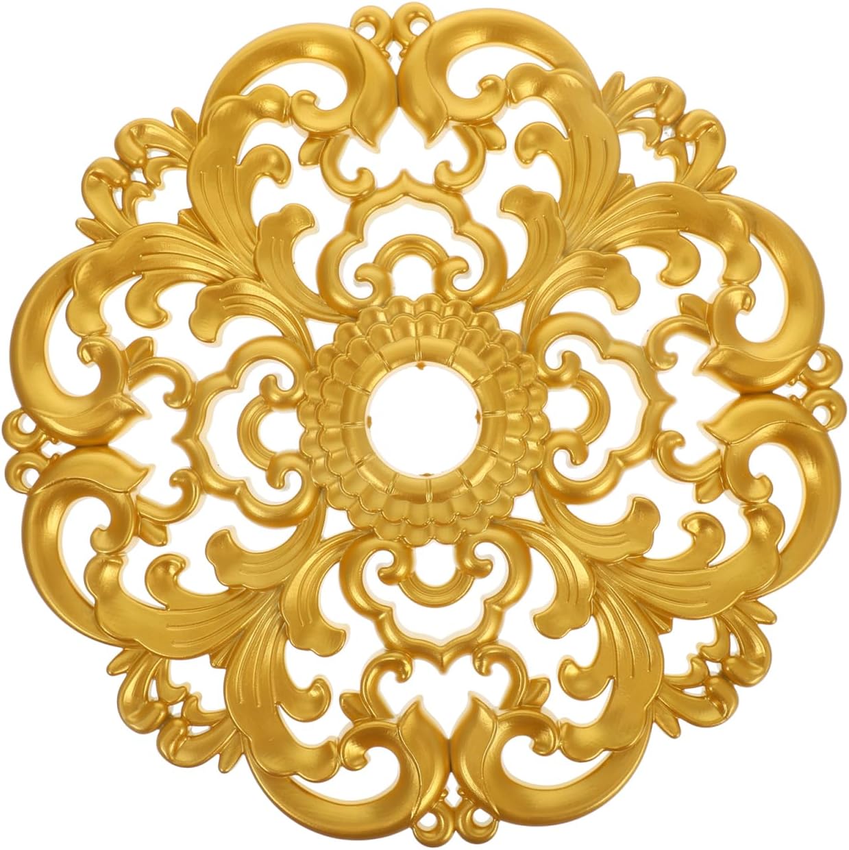 Zerodeko Ceiling Medallion, Home Decor Ceiling Medallion for Lighting Fixtures 12.08 Inch-Golden