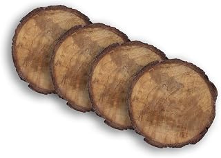 Coasters Set of 4 – 4" x 4" Heat-Resistant Drink Coasters for Dining Table Set – Modern, Farmhouse & Boho Decor – Protects Surfaces from Spills & Heat – Kitchen & Dining Room Table Accessories