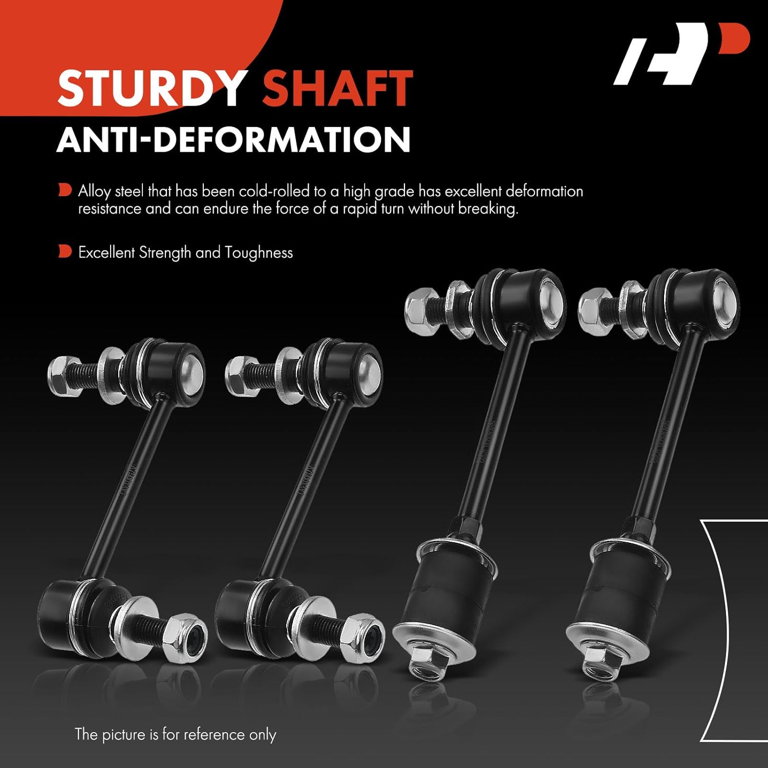 A-Premium Set of 4, Front & Rear Sway Bar Links Kit Stabilizer Bar Links Compatible with Toyota Sequoia 2001 2002 2003 2004 2005 2006 2007