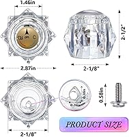 Vista 2 de Dreyoo Mango de grifo compatible con Delta Faucet RP2391, kit de manija de perilla transparente simple con orificio de desplazamiento