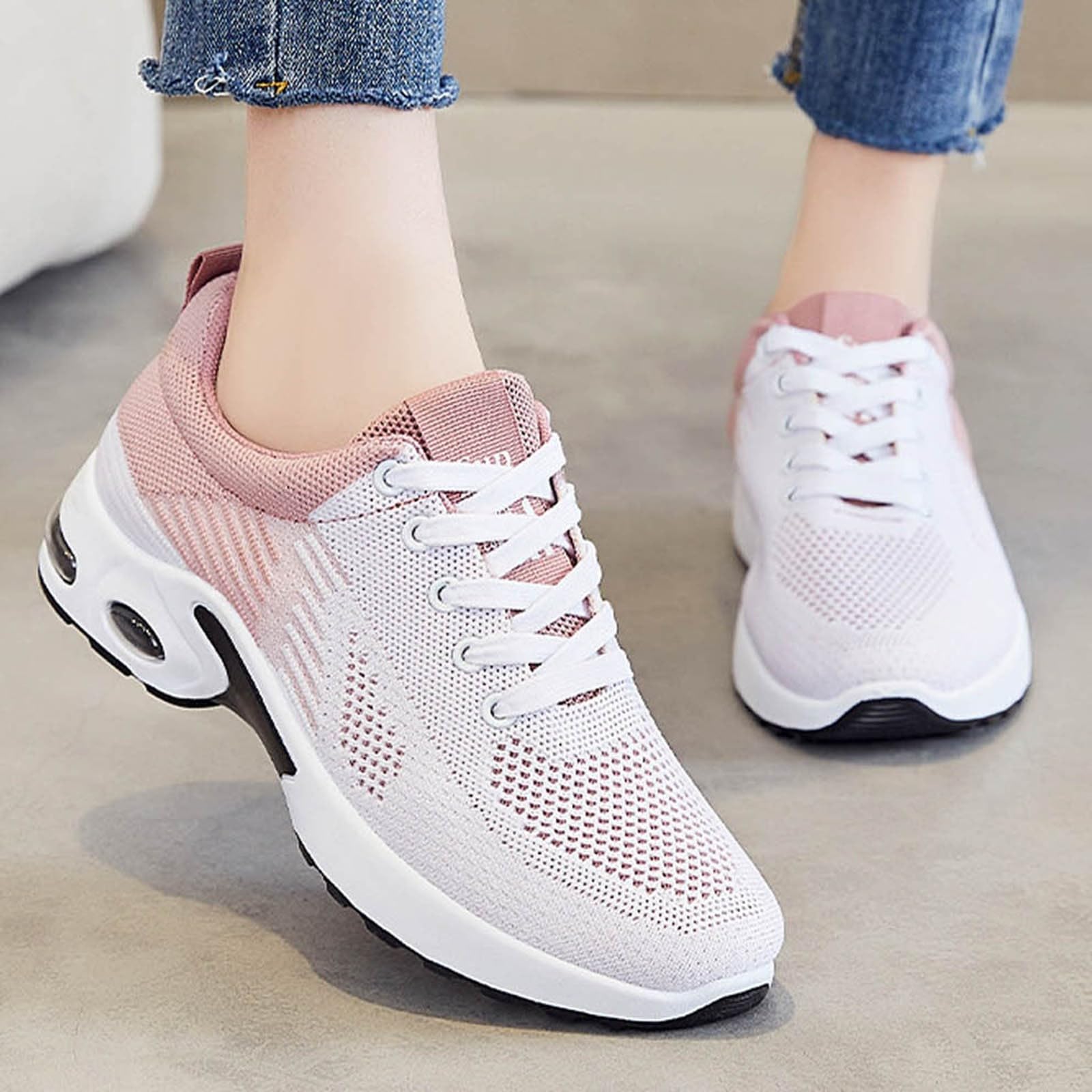 Générique Baskets orthopédiques pour Femmes, Chaussures de Marche avec Soutien de la voûte Plantaire, Chaussures décontractées en Maille Respirante avec Coussin d'air