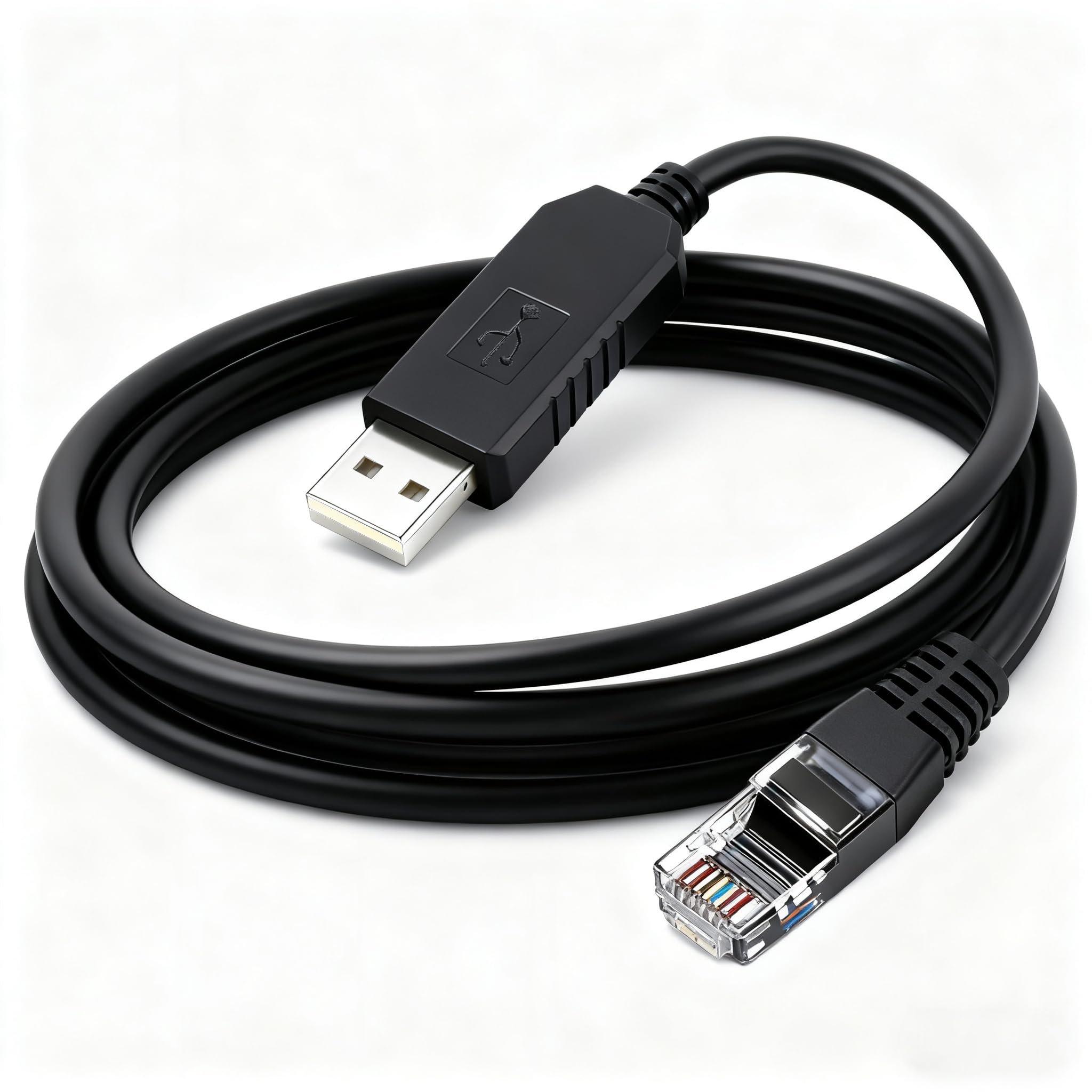 RS485 Kommunikationskabel FT232 USB RS485 auf RJ45 Kabel für Deye/SunSynk/Sol-Ark Wechselrichter zum Verbinden/Konfigurieren von Wechselrichtern an PC, 1,8 m