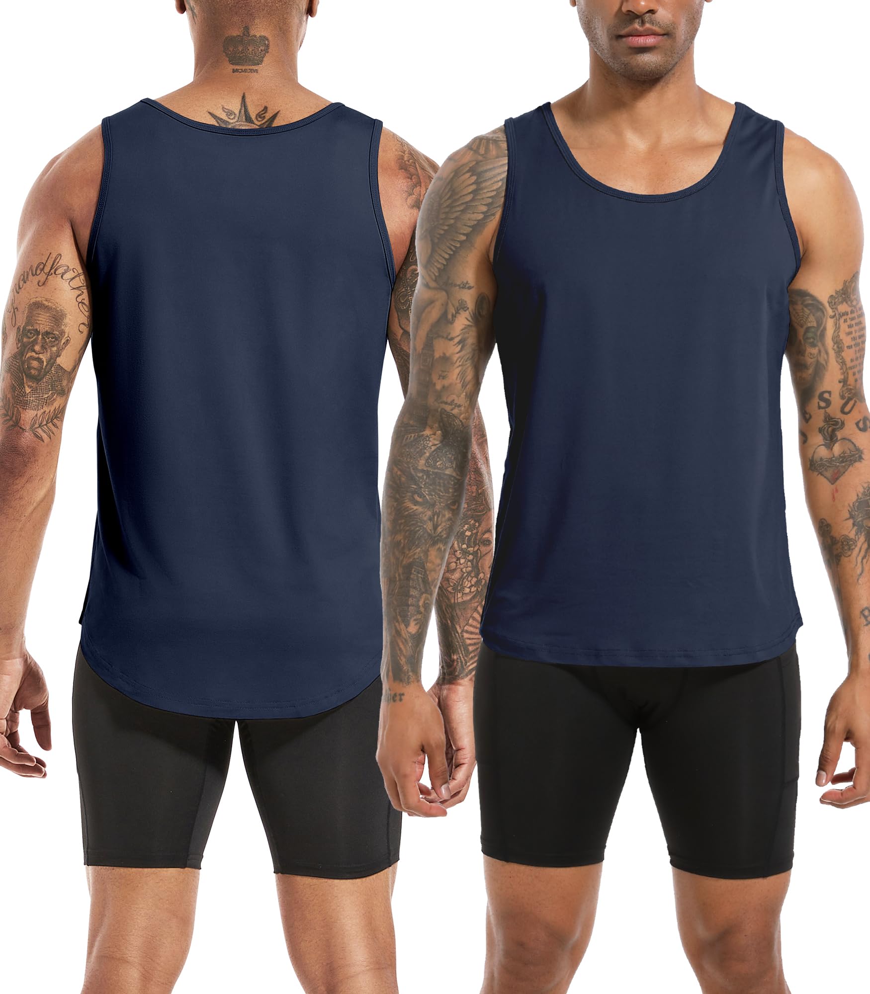 Boyzn 3-pak męskich bawełnianych kamizelek, tank top, sportowy trening mięśni, oddychające sportowe kamizelki gimnastyczne, topy dla mężczyzn, fitness, kulturystyka, koszulki bez rękawów, do treningu,