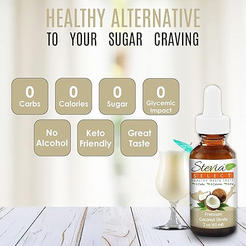 Miniatura 3 de Stevia Drops Coco, Vainilla & Root Beer Stevia Select Keto Coffee - Paquete de sabores de stevia sin azúcar (3)
