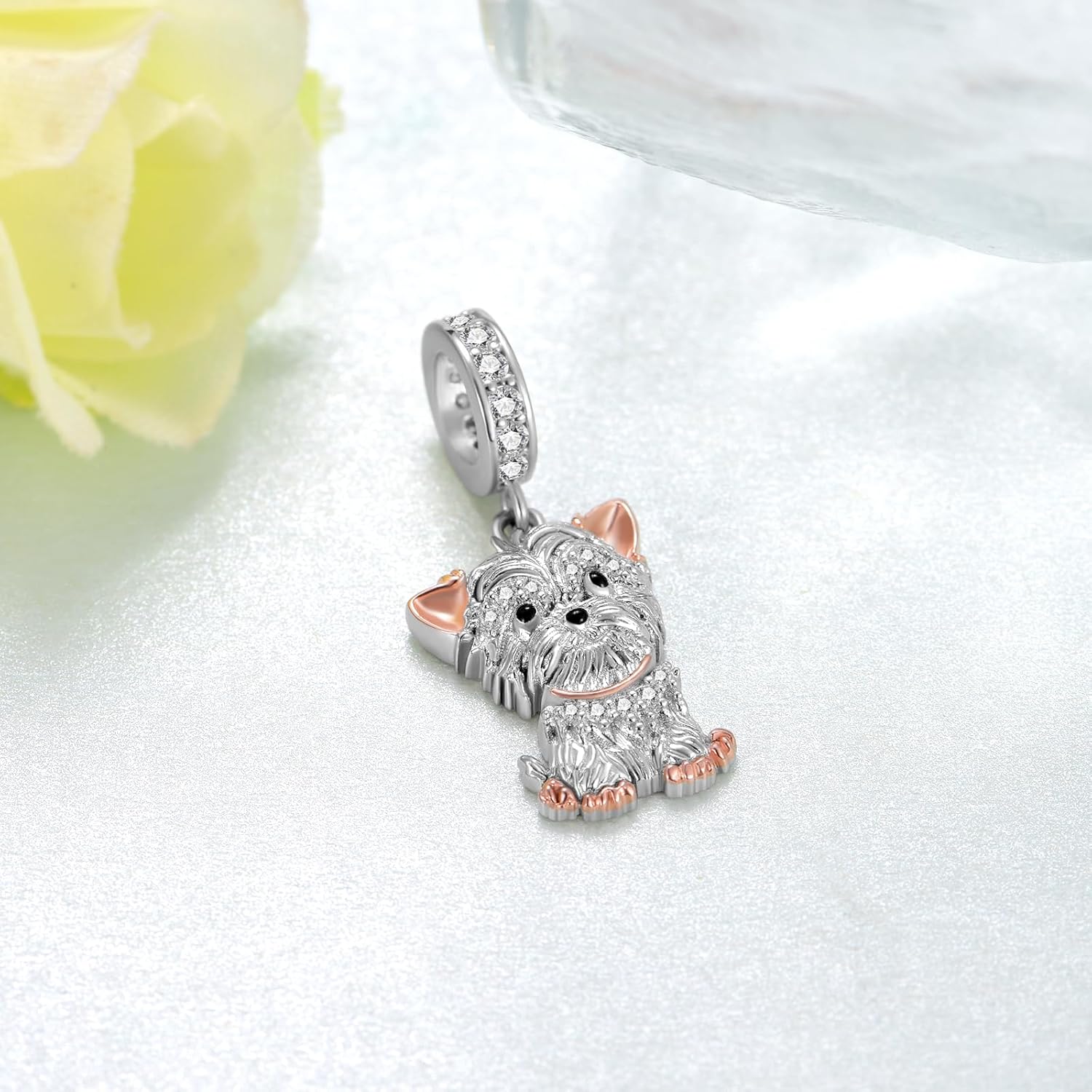 Cute Dog Charms for Women 925 Sterling Silver Pug/Yorkie/Corgi/French Bulldog/Poodle/Husky Charms for Bracelets Cute Puppy Charm Beads for Jewelry Making