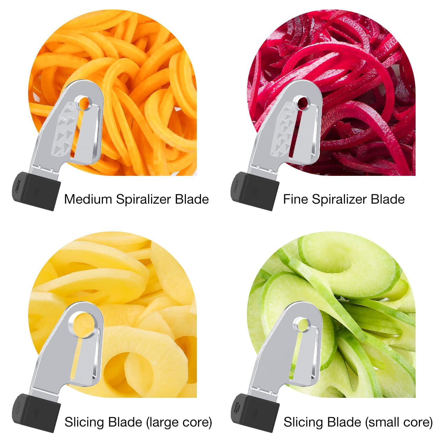 Accessorio per spiralizzatore compatibile con mixer KitchAid, viene fornito con sbuccia, anima e fetta, non di marca KitchAid (5 lame)