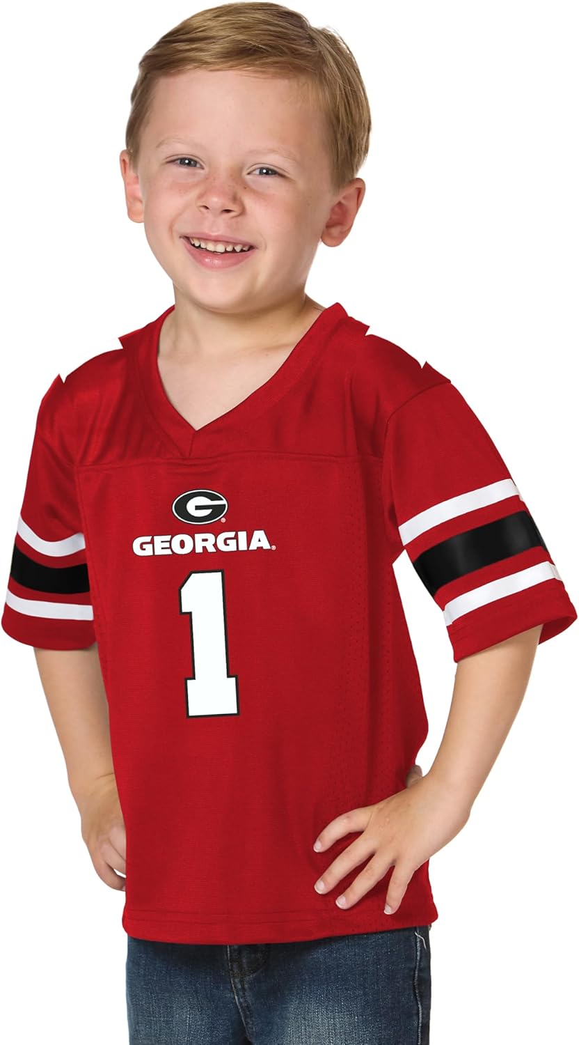 Little King NCAA Toddler-Touchdown Pass-Team Football Jersey-Sizes 2T 3T 4T 6
