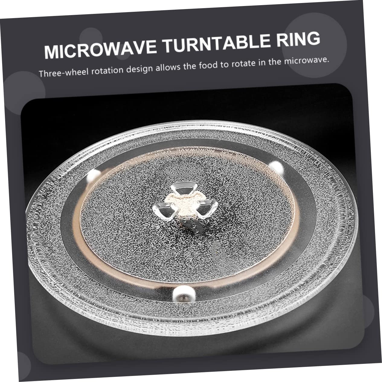 OFFSCH 2 Pcs Microwave Turntable Plate Holder Replacement Microwave Oven Racks with Roller Support for Easy Rotation for Baking Tray Use Random Color