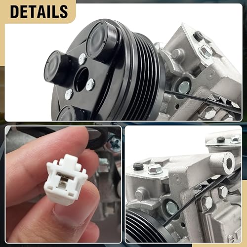 Miniatura 61 de Compresor de aire acondicionado AC para Ford Police Interceptor Utility 2013-2015, Ford Explorer 2011-2015, con embrague de A/C, compresor de CA