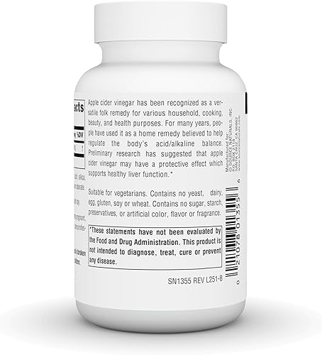 Miniatura 4 de Source Naturals Suplemento dietético de vinagre de sidra de manzana 500 mg - 90 Tabletas