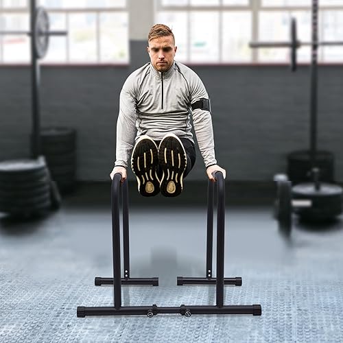 Miniatura 7 de Bitodd Barra individual de inmersión, soporte de inmersión ajustable, estación de barra de inmersión de fitness, extraíble, capacidad de peso de 440