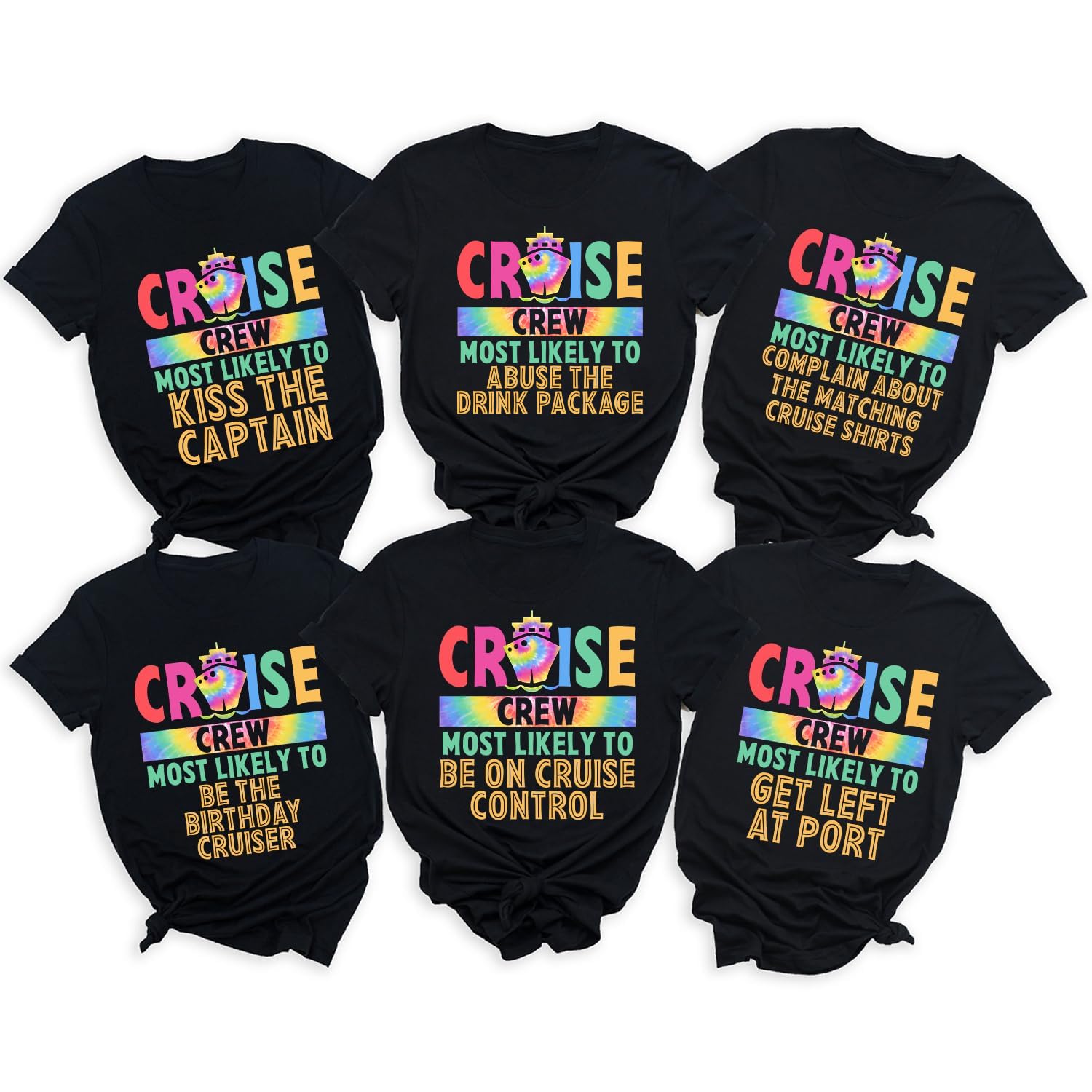 Most Likely to Matching Cruise Shirt, Squad 2025 T-Shirt for Group, Family Vacation Trip Tshirt Funny Crew, Birthday Tshirts