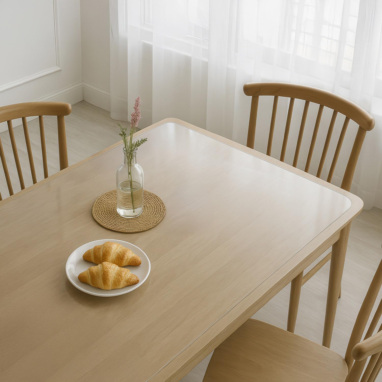 Tulup Sottomano Da Scrivania XL 160x80 cm Rettangolare Lavabile Tappetino Protettivo PVC Impermeabile Antiscivolo Plastificata Per Cucina el Camera Bordi Rotondi Pellicola Antimacchia
