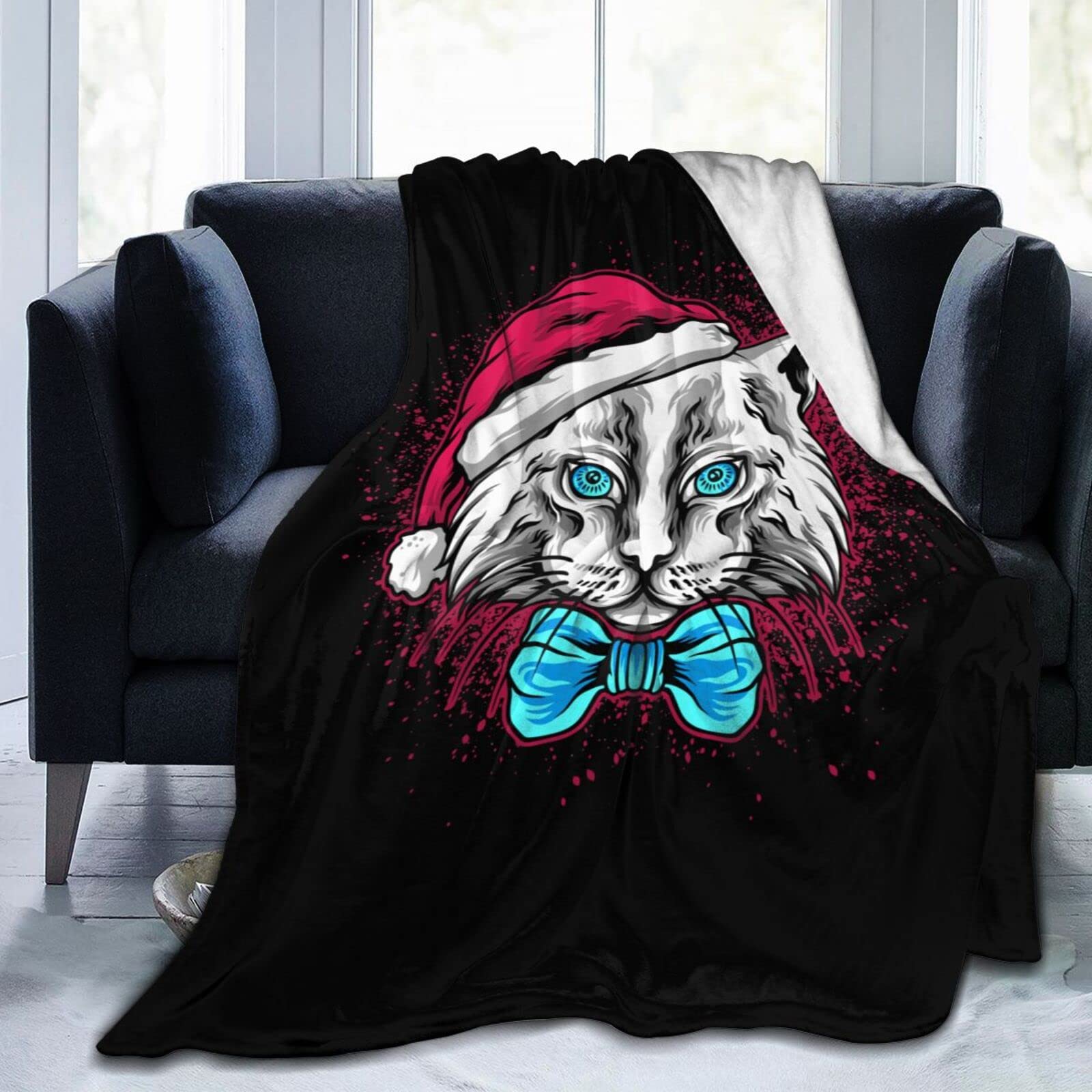Cat Christmas Throw Blanket 40
