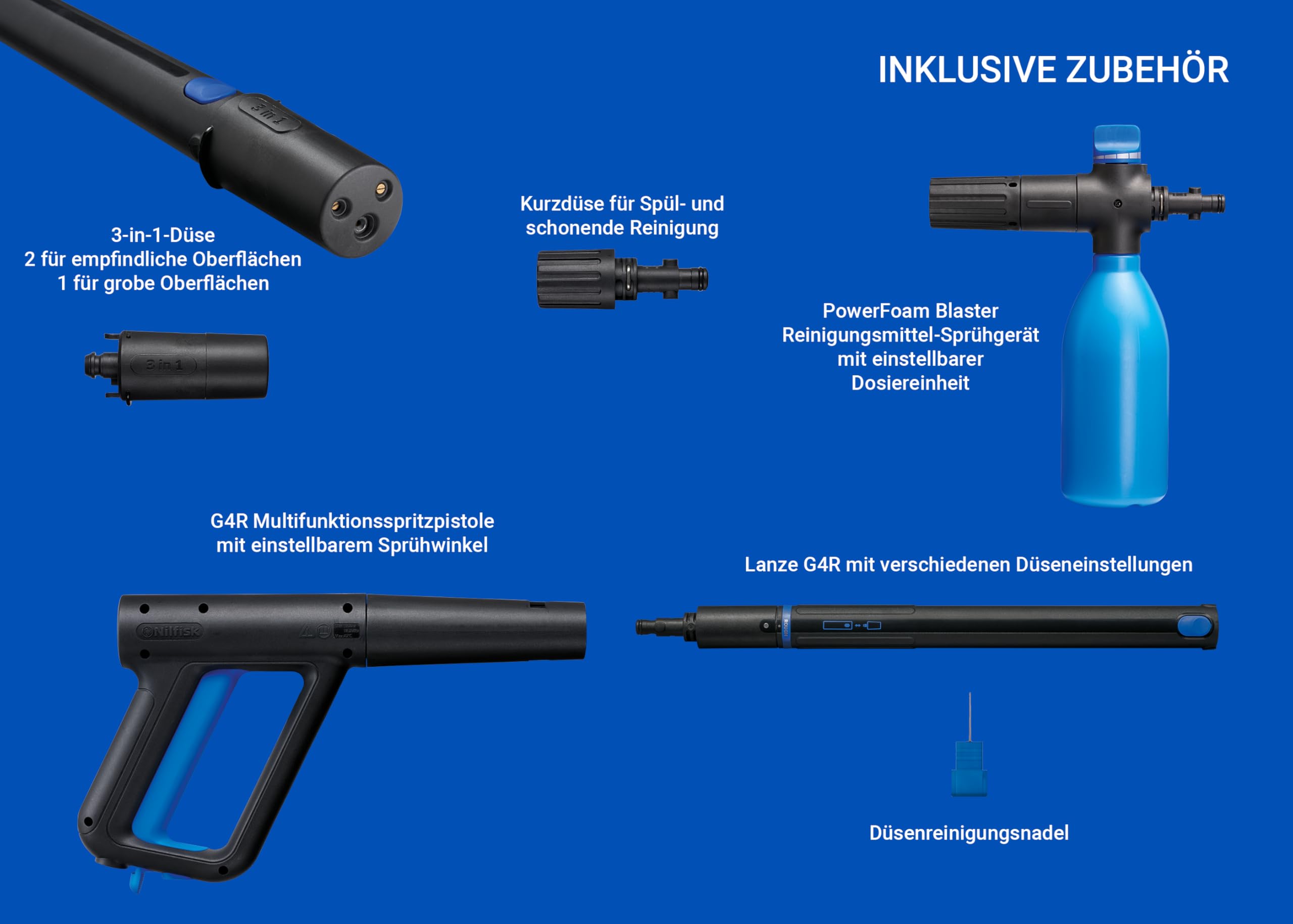 Nilfisk Hochdruckreiniger Excellent 170 Bar - Pressure Washer Für Terrassen, Werkstätten und Autos (2300 W)