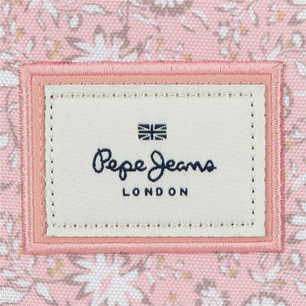 Pepe Jeans Mia Mochilas casual, mochila escolar rosa claro portaordenador, varios compartimentos, fabricada en Poliéster de Joumma Bags