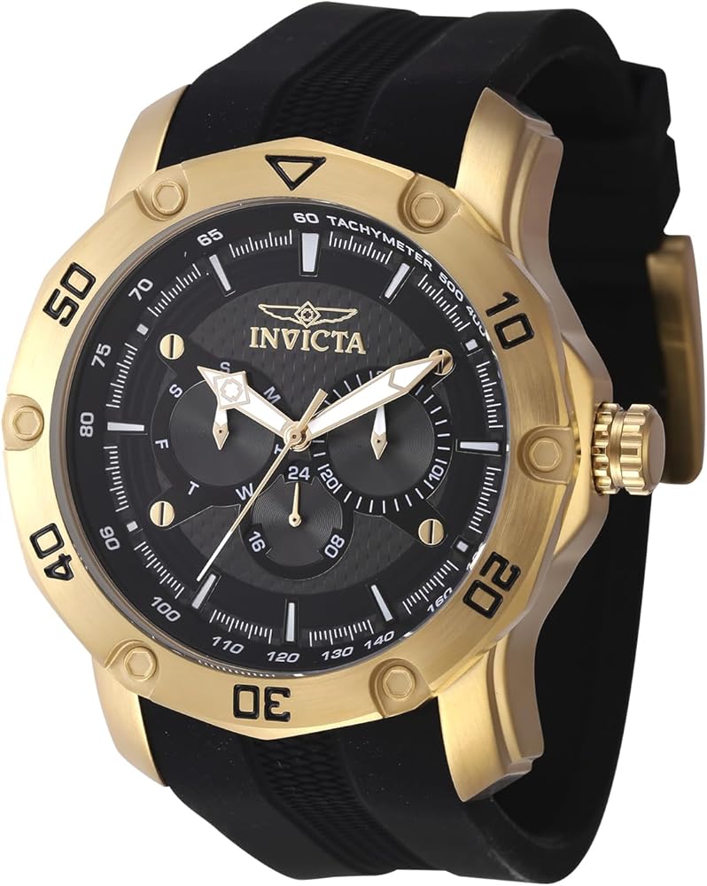 Invicta Men's Pro Diver 50mm Stainless Steel Quartz Watch, Silver (Model: 39115) Invicta Pro Diver Men 50mm Stainless Steel Gold Blue dial Chronograph  Quartz Watch