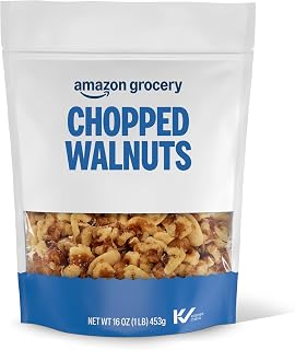Happy Belly Chopped Walnuts 16 oz Resealable Bag - Premium USA Nuts for Baking, Salads & Snacks