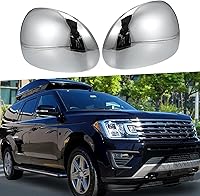 Vista 2 de Cubierta de espejo para Ford Expedition 1997-2002 ABS de plástico plateado (2 unidades)