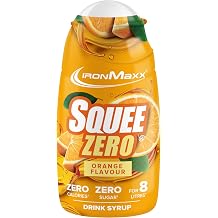IronMaxx SqueeZero - Orange 65 ml Syrup Refreshing Taste Experience for 8 liters Sugar Free and Calorie Free in 100 ml ready-to-eat drink