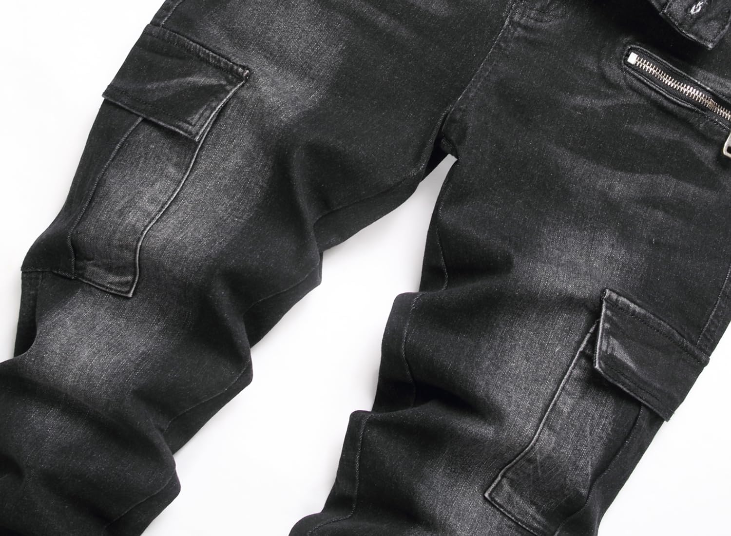 Pantalones vaqueros ajustados para hombre, ajustados, ajustados, ajustados, ajustados, de pierna recta regular, pantalones vaqueros de cintura flexible, pantalones vaqueros informales para