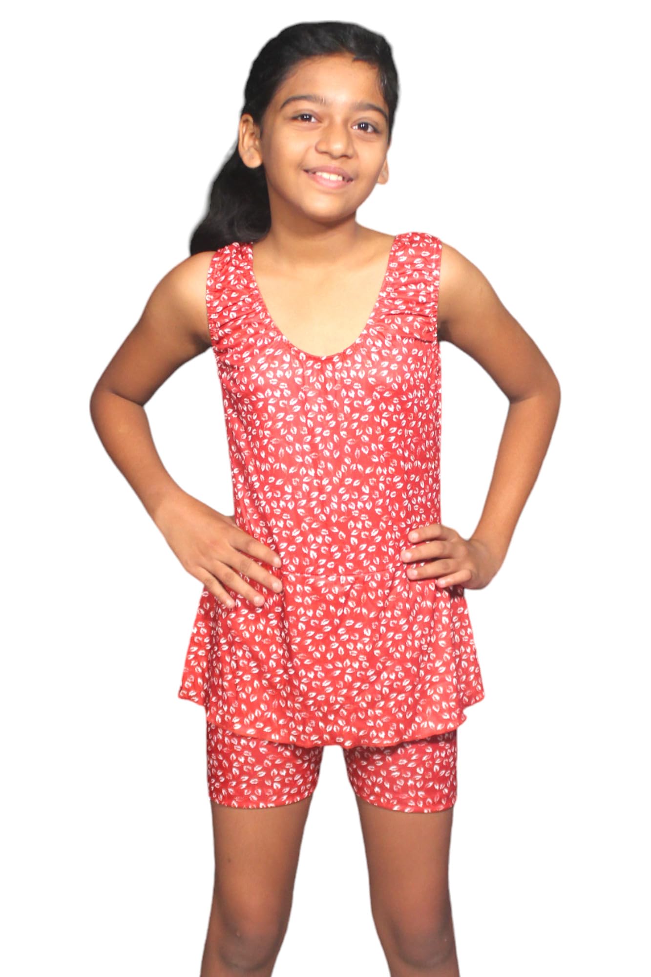 Spandex Regular Fit Printed Sleevless Swim Frock/Swim Suit for Girls | Adjustable, Breathable, Quick Drying Swim Suit for Swimming, Waterpark, Beach-image-12