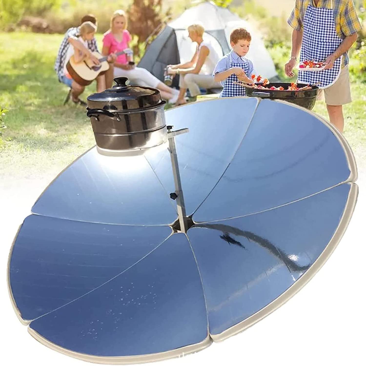 Kuchenka solarna, 1800 W Przenośny piekarnik solarny Kuchenka słoneczna z koncentratorem Kuchenka słoneczna, 700-1000 ° C, kuchenka słoneczna z koncentracją