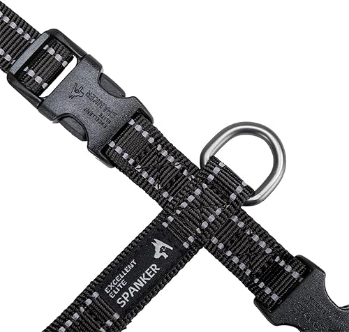Miniatura 4 de EXCELLENT ELITE SPANKER Arnés sin tirones para perro, chaleco de nailon reflectante en forma de L, ajustable y fácil para mascotas, para razas
