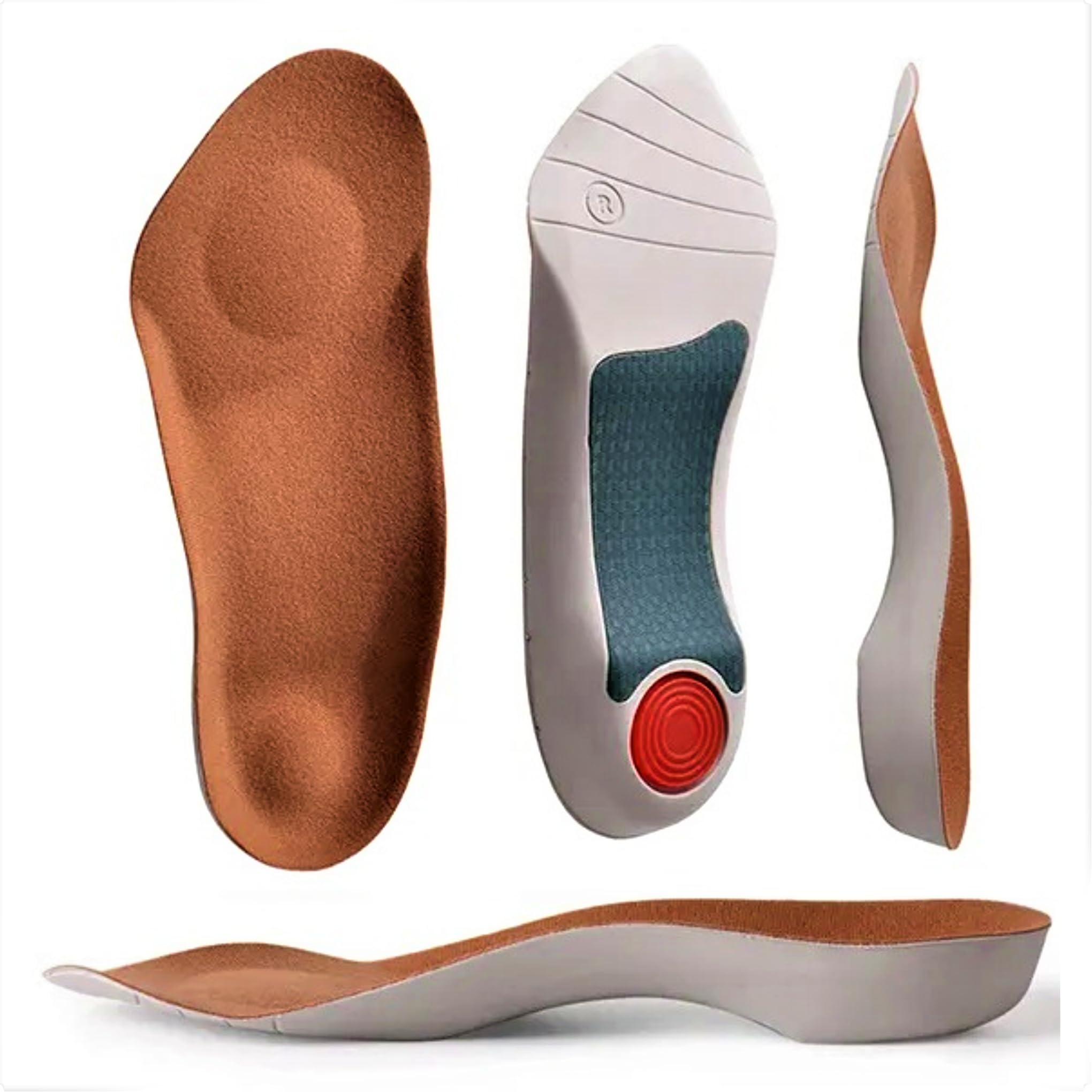 OrwalkOrwalk 3/4 Comfort Insoles Orthotic Insoles Feet Insoles Arch Supports Relieve Soft Shock Absorption Arch Support for Flat Foot High Arch Fasciitis Insoles for Running Sports Size (Large)