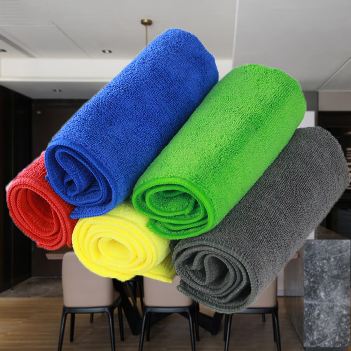 Panni Microfibra per Pulizia Multiuso Antigraffio per Cucina Auto Bagno Casa 12 Pz