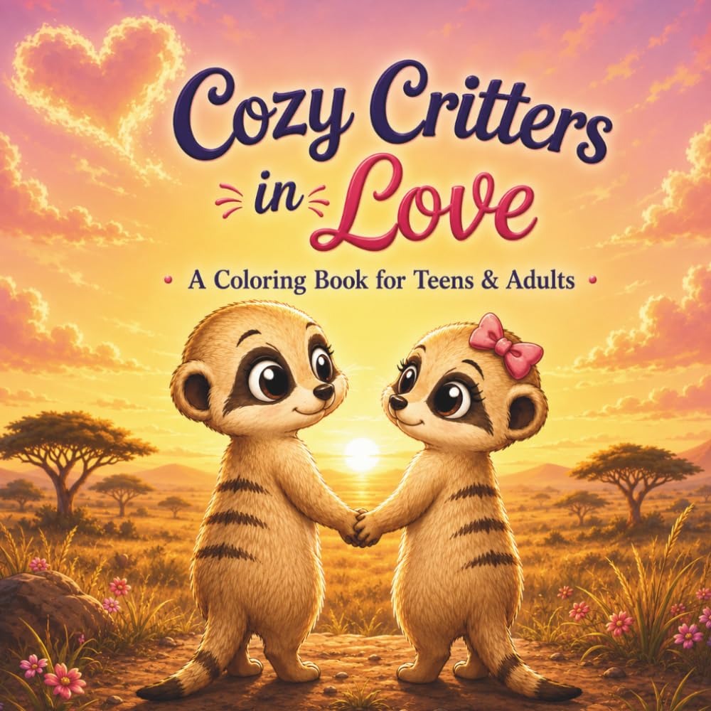 Cozy Critters in Love: Cute Animal Couples, Sweet Adventures and Relaxing Coloring Pages